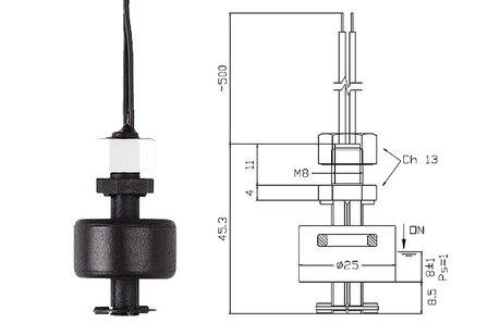 Float sensor | Water or oil | P200