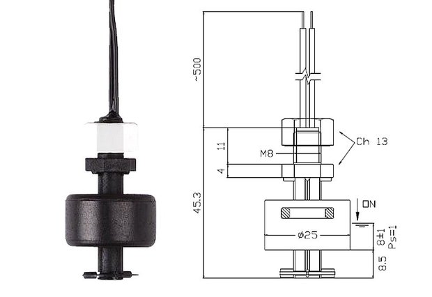 Float sensor | Water or oil | P200