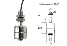 Float sensor stainless steel | 45, 60, 75, 100, 120 or 150mm
